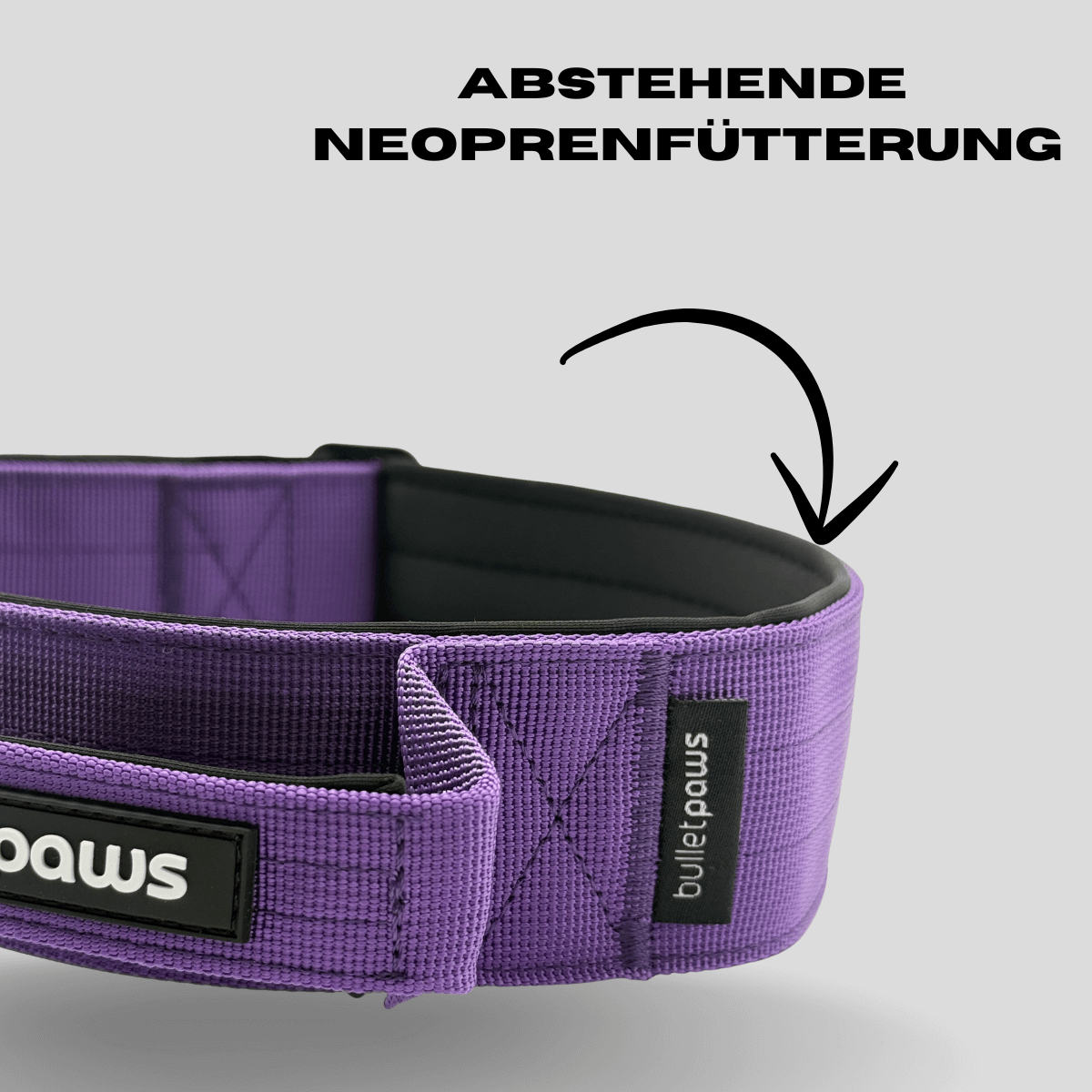 Alpha Hundehalsband® mit Griff - Lila
