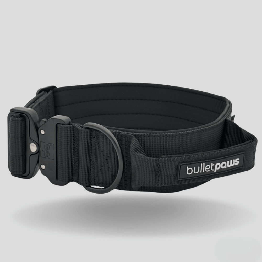 Alpha Hundehalsband® mit Griff - Schwarz - BulletPaws