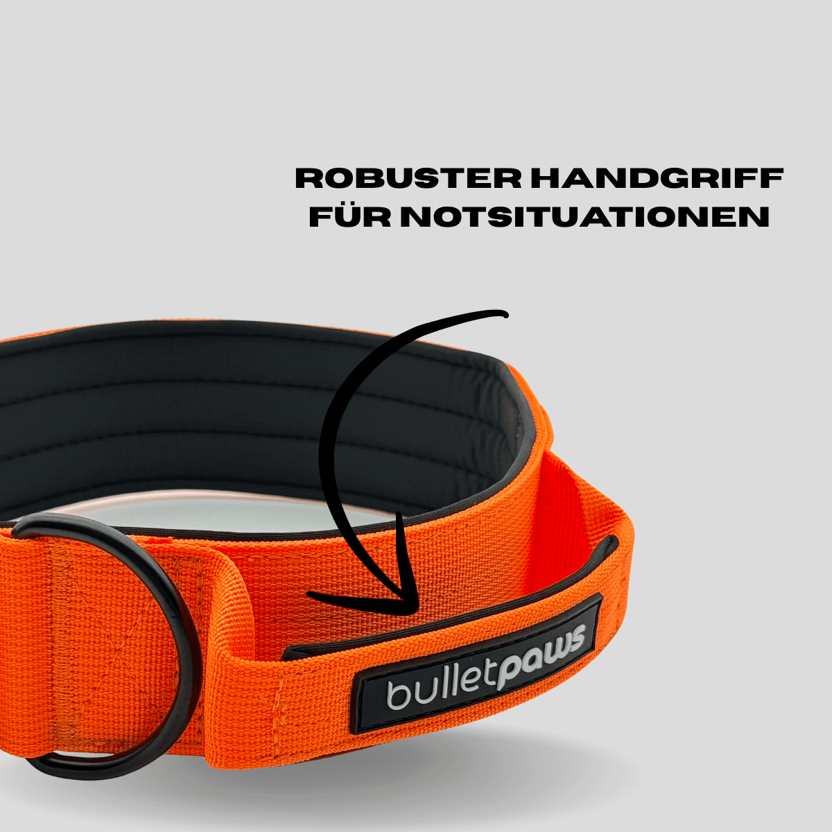 Alpha Hundehalsband® mit Griff - Orange - BulletPaws
