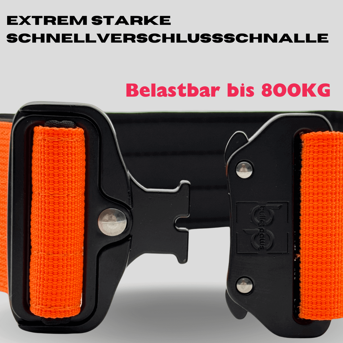 Alpha Hundehalsband® mit Griff - Orange - BulletPaws