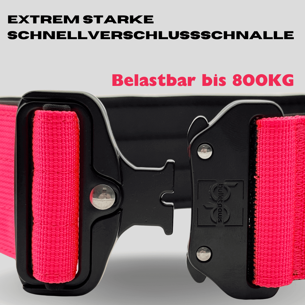 Alpha Hundehalsband® mit Griff - Pink - BulletPaws