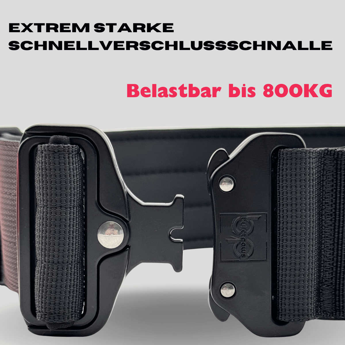 Alpha Hundehalsband® mit Griff - Schwarz - BulletPaws