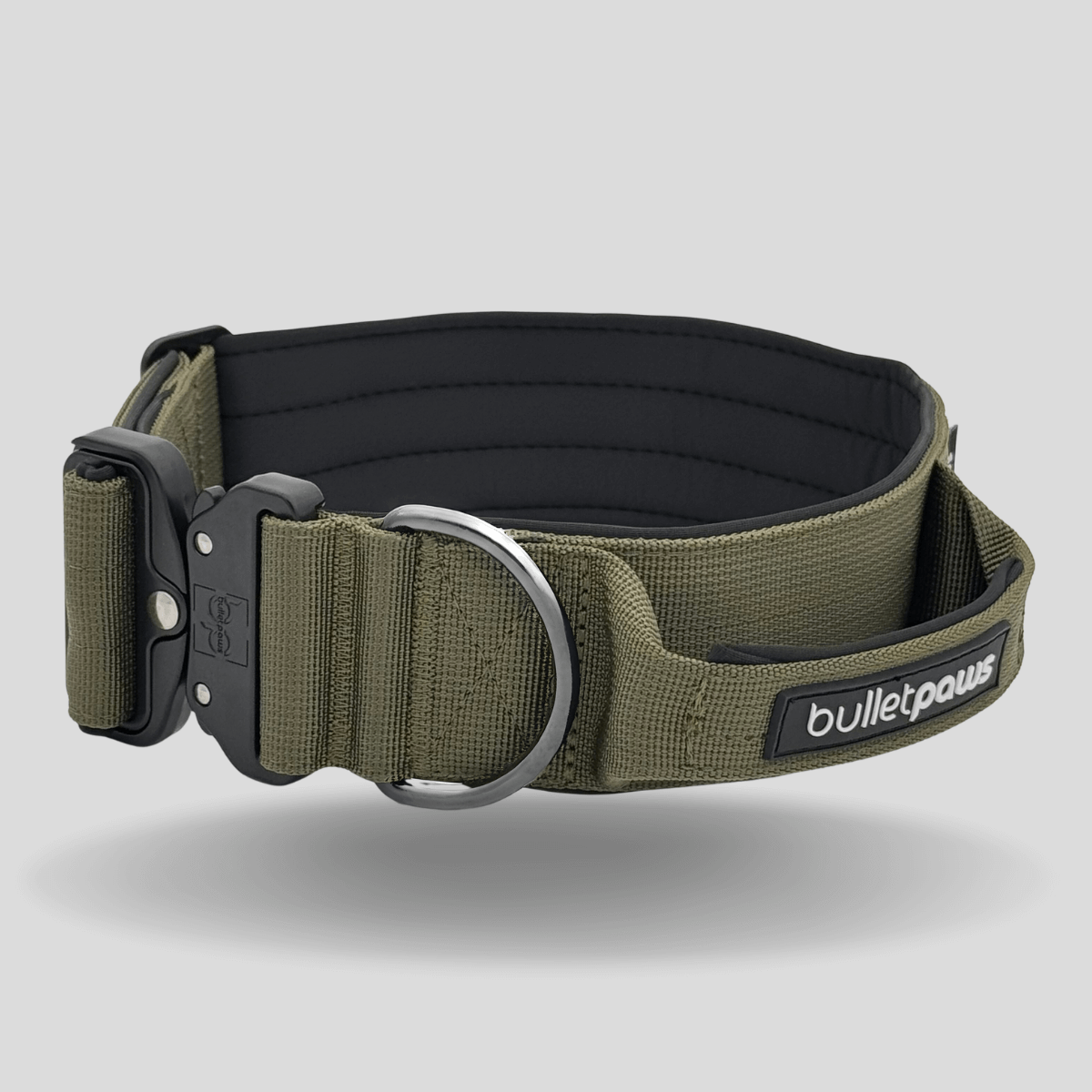 Alpha Hundehalsband® mit Griff - Khaki