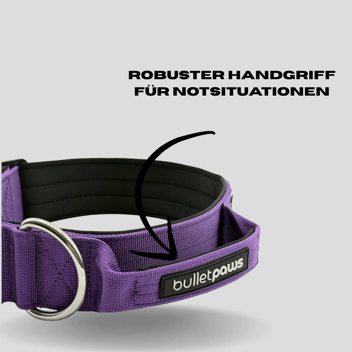 Alpha Hundehalsband® mit Griff - Lila