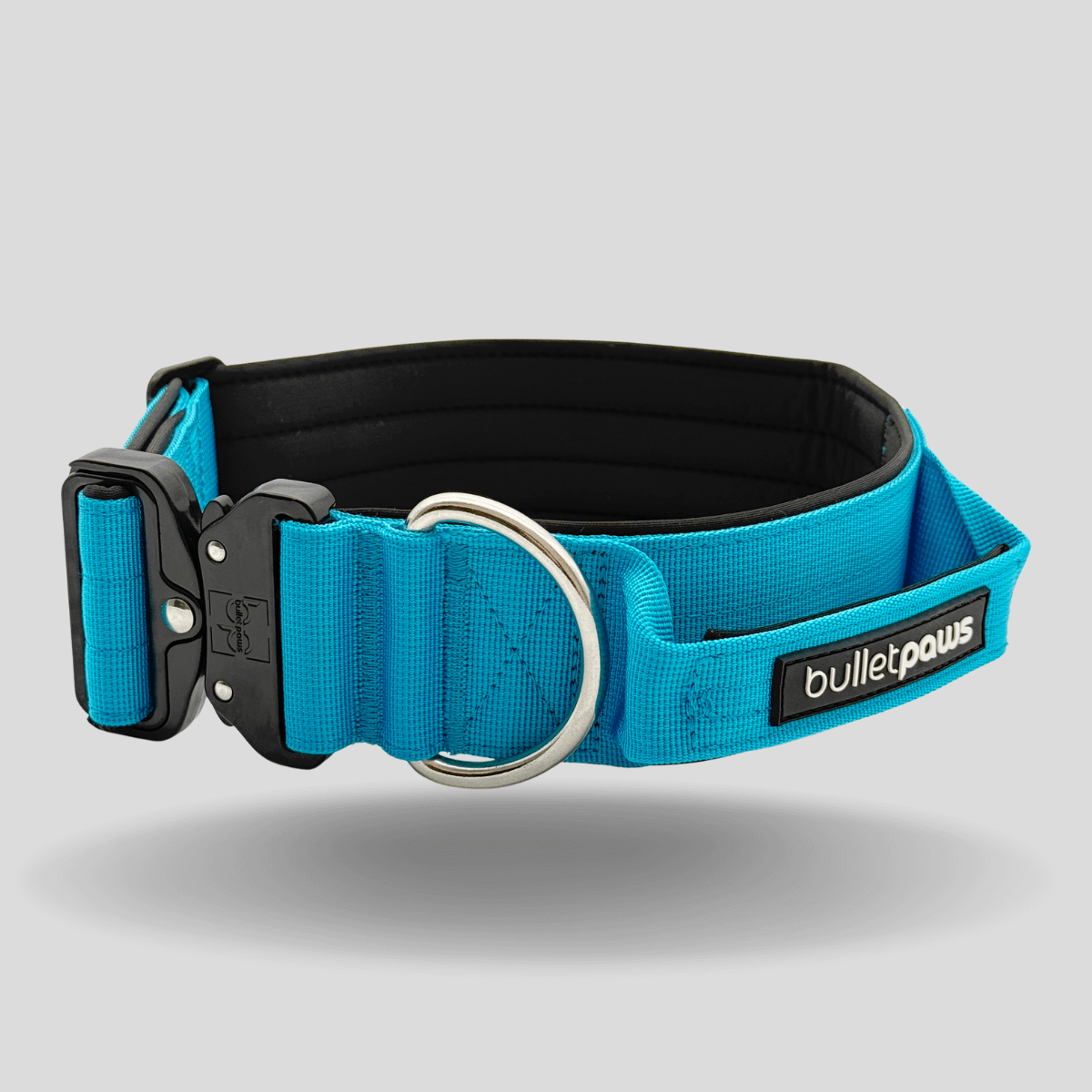 Alpha Hundehalsband® mit Griff - Babyblau