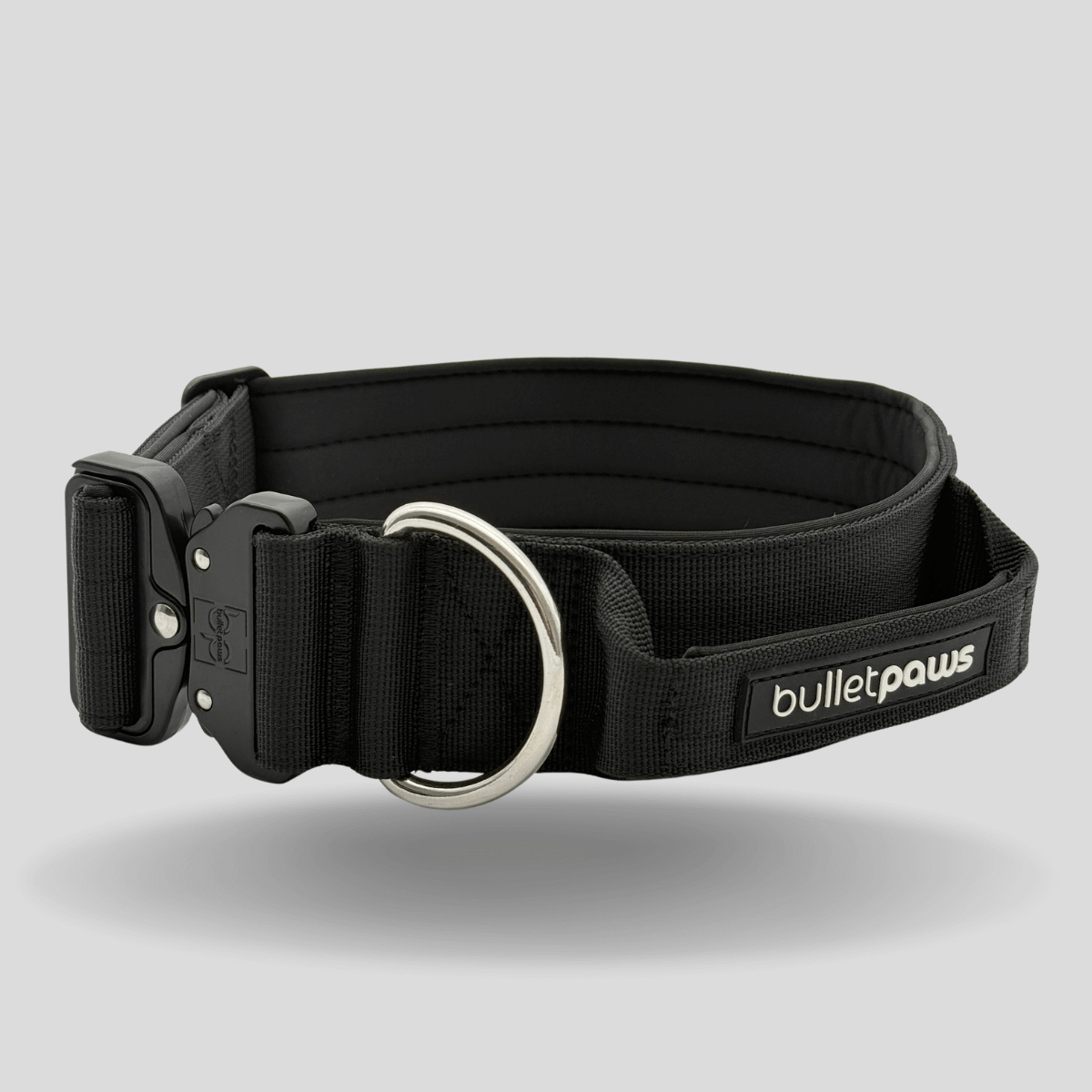 Alpha Hundehalsband® mit Griff - Schwarz